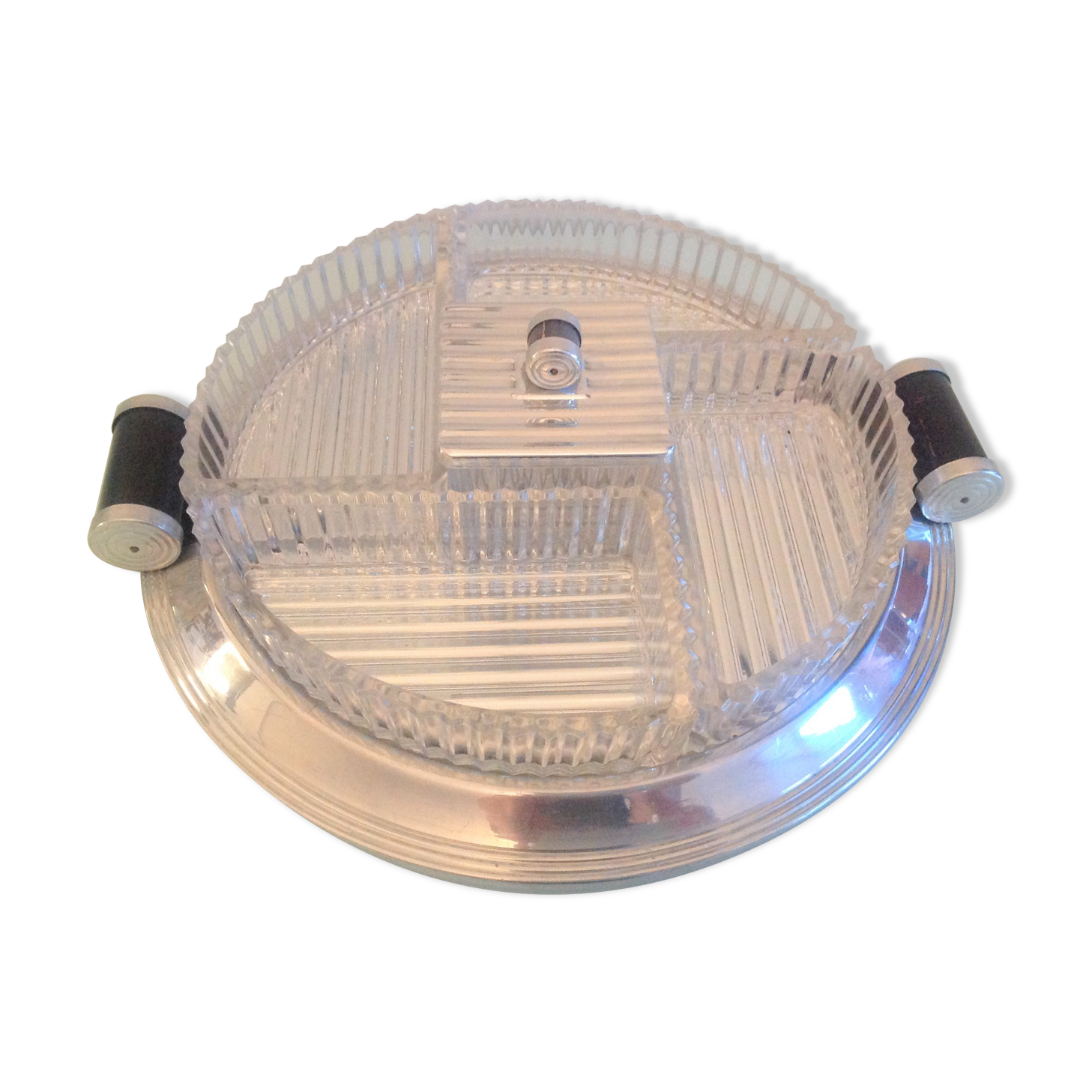 Servant mirror tray by Durinox Oxydor art deco style / 30s-40s