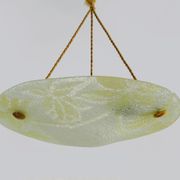 Suspension basin Art Deco 1 Fire, in yellow and transparent glass. Year 30
