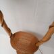 Bamboo and rattan floor lamp 2 fires 60s