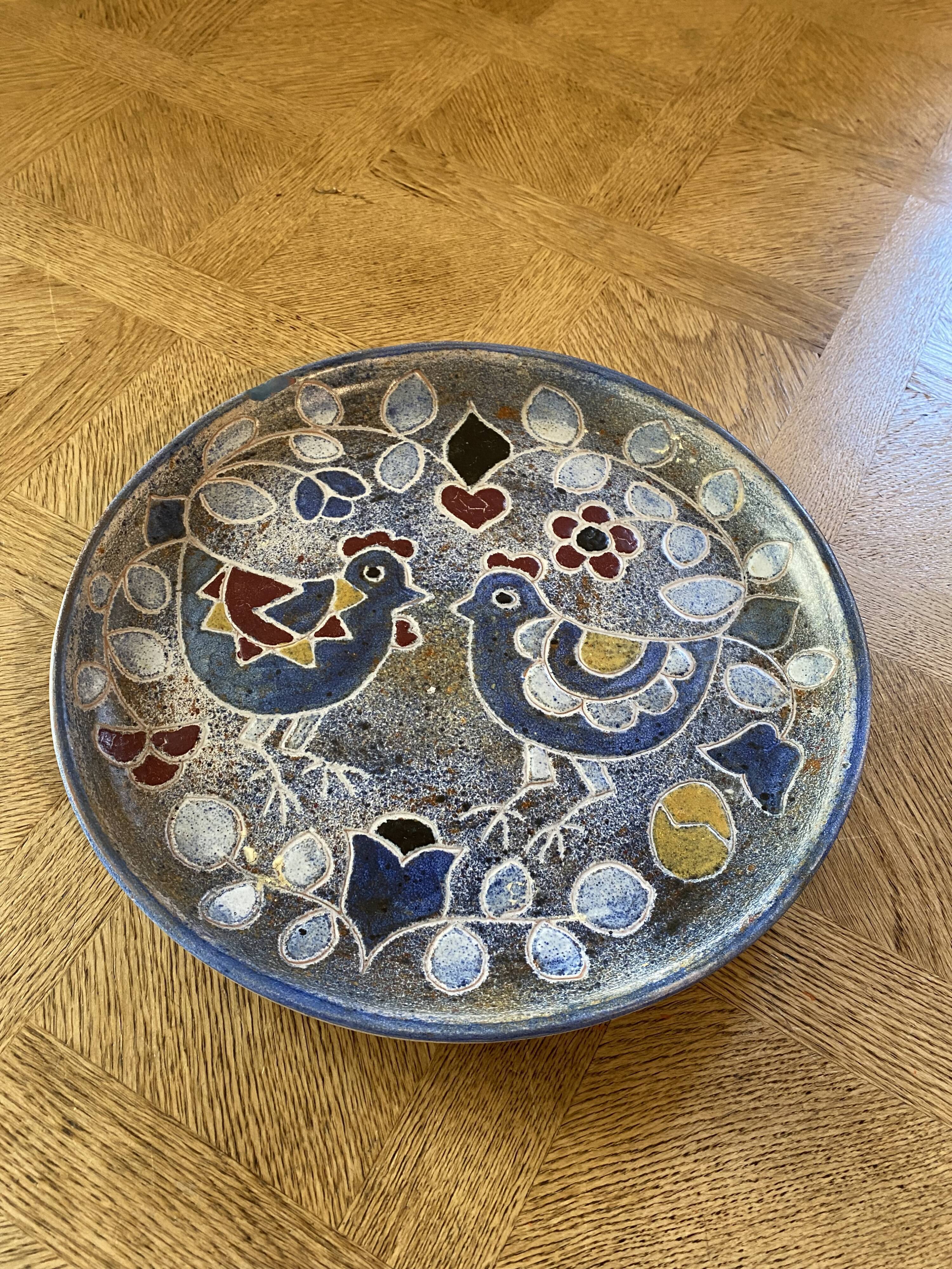 Ceramic plate Bernard Buffat