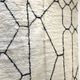 Moroccan Berber carpet Beni Ouarain with black graphic patterns 3,09x1.99m