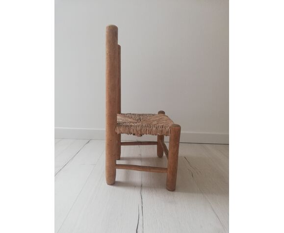Chaise en bois vintage pour enfant