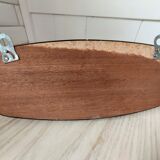 Yellow formica tea towel holder