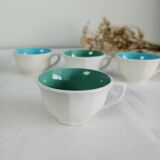 Set of 4 Digoin Sarreguemines coffee cups