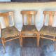 Series of 3 chairs old bistrot 60s vintage