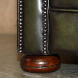 Chesterfield sofa in renovated leather, Regency style from the 1950s.