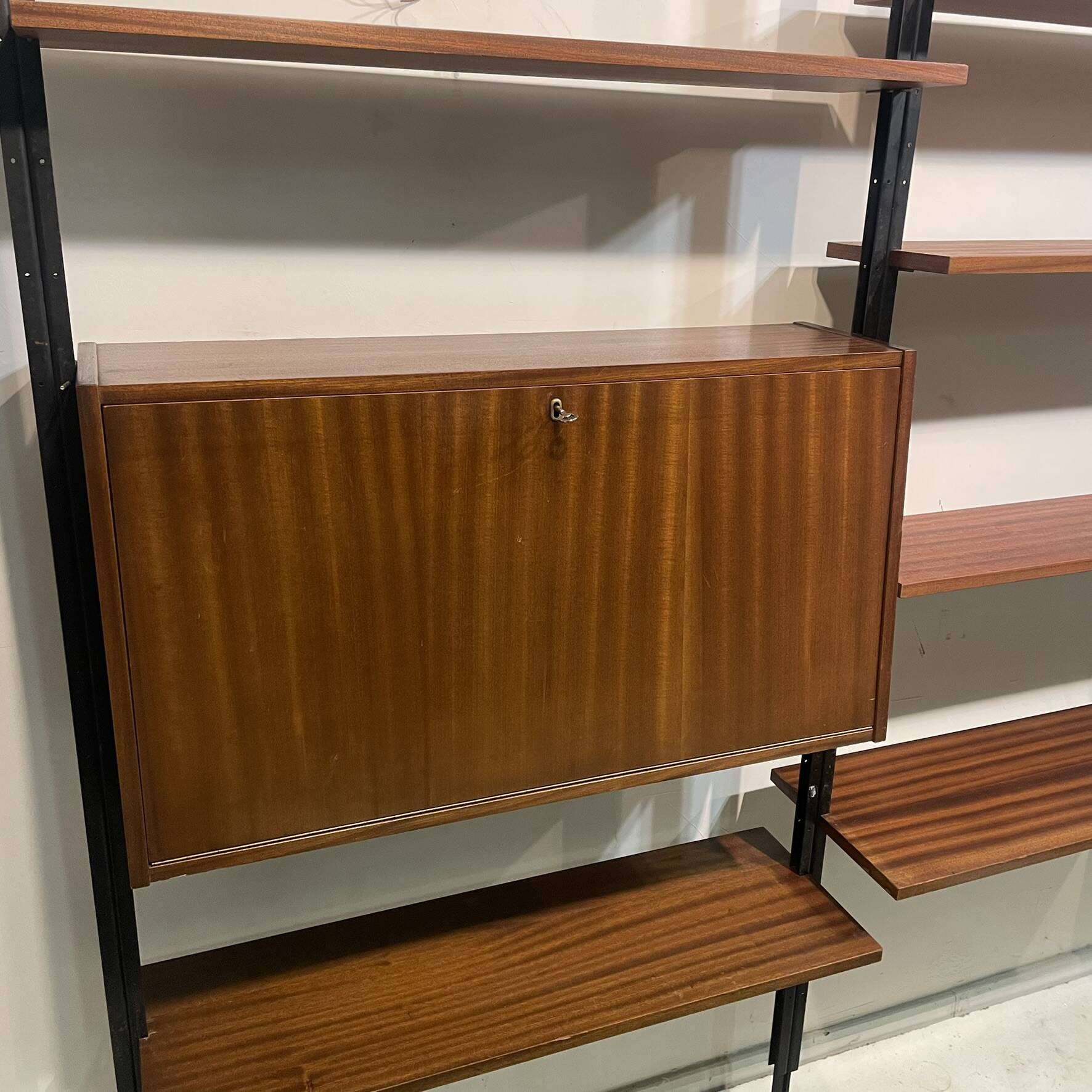 Rosewood Wall or Floor/Ceiling Bookcase
