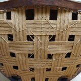 Mahogany Napoleon III Armchair with Carved Grapes  Decoration on Top, 1870s