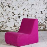 Pink wool armchair, 1970