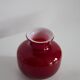 Vintage artistic vase in dark red glass, Tarnowiec, Europe, 1970s