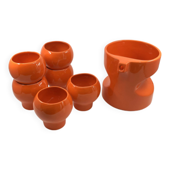 Ceramic bowl/pitcher set • Georges Lanteri for ARP • Circa 70