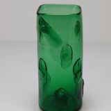 Large Green Glass Vase Vetro Verde from Empoli, Italy, 1960s