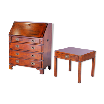 Militair campaign chest & side table