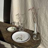 Large glass water jug with handle, hexagonal base, H15 D20.