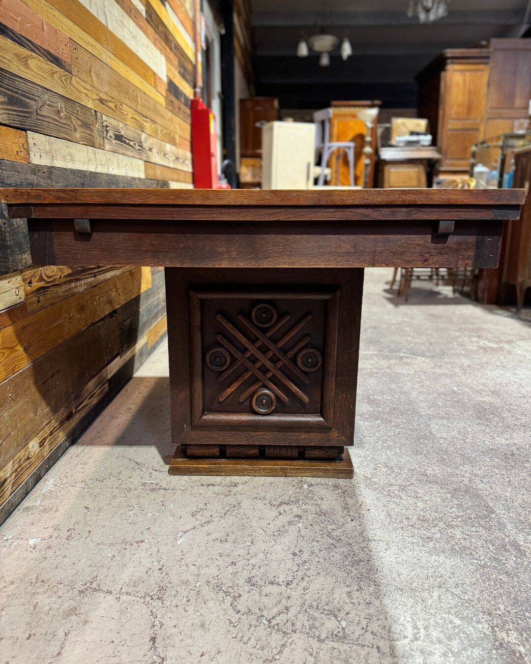 Art Deco oak table - Modernist design 1940