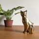 Vintage brass cat