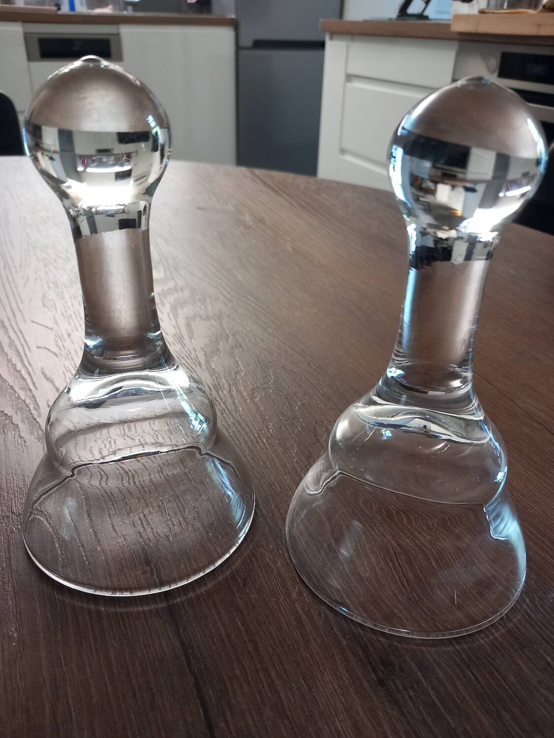2 verres de chai pour dégustation vin