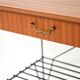 Scandinavian bedside table in mahogany and iron by IKEA, “Rolf” model