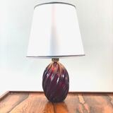 Murano red glass lamp for Venini