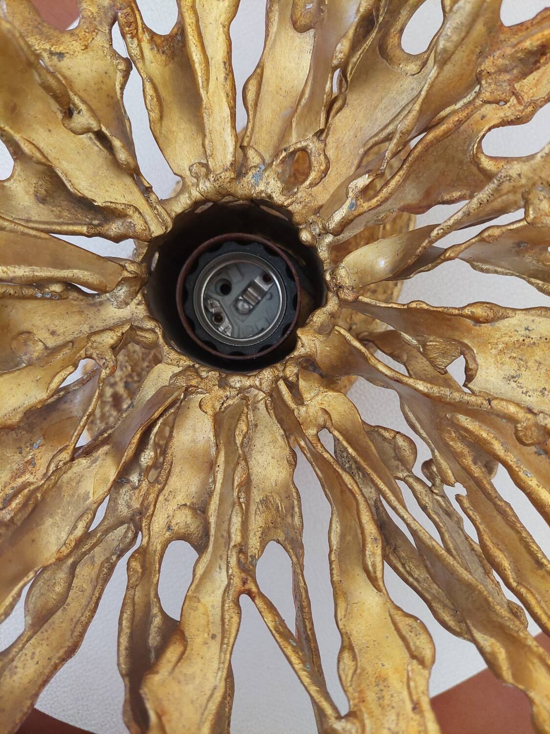 Pair of wall lamps signed moerenhout, belgium 1970s