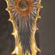 Crystal and gold centrepiece Royal Crystal of Bayel 1950