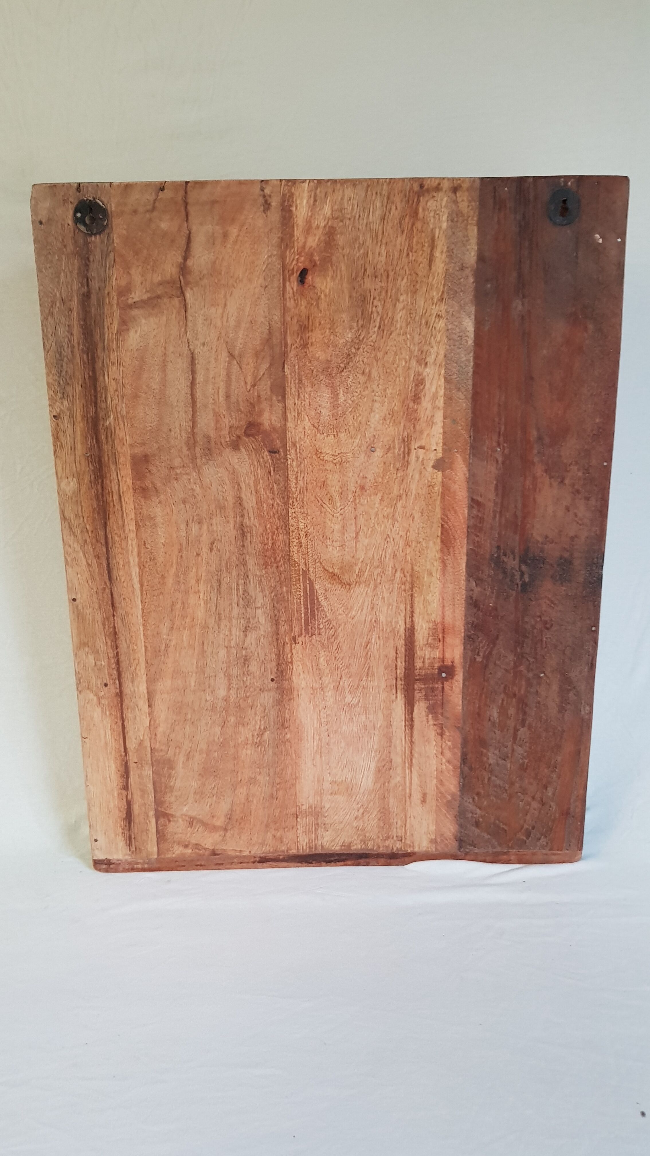 Wall shelf 3 shelves + 4 hooks cast iron polychrome wood