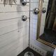 Vintage eyeball floor lamp with tulip base in chromed metal