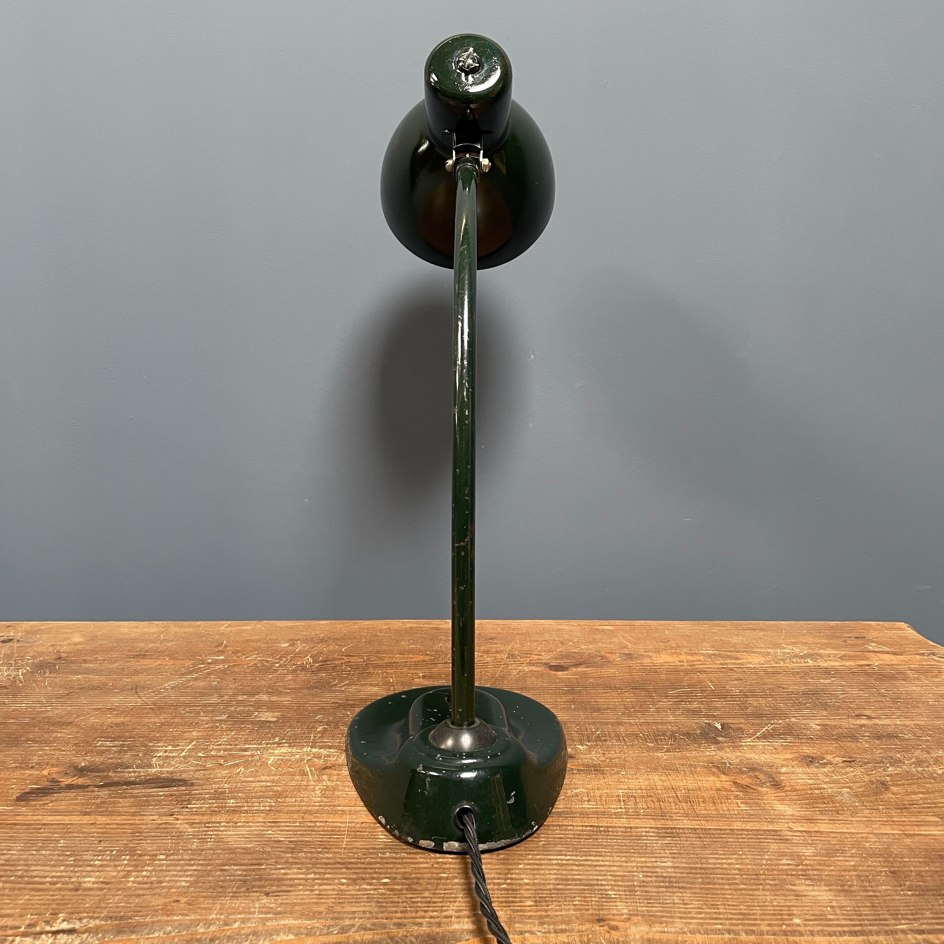 Dark green Kandem Bauhaus desk lamp model 1087 from the 1930s