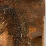 Oil canvas cbl initials portrait xviii eme woman costume
