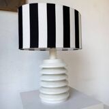 White lacquered metal table lamp from the 60s