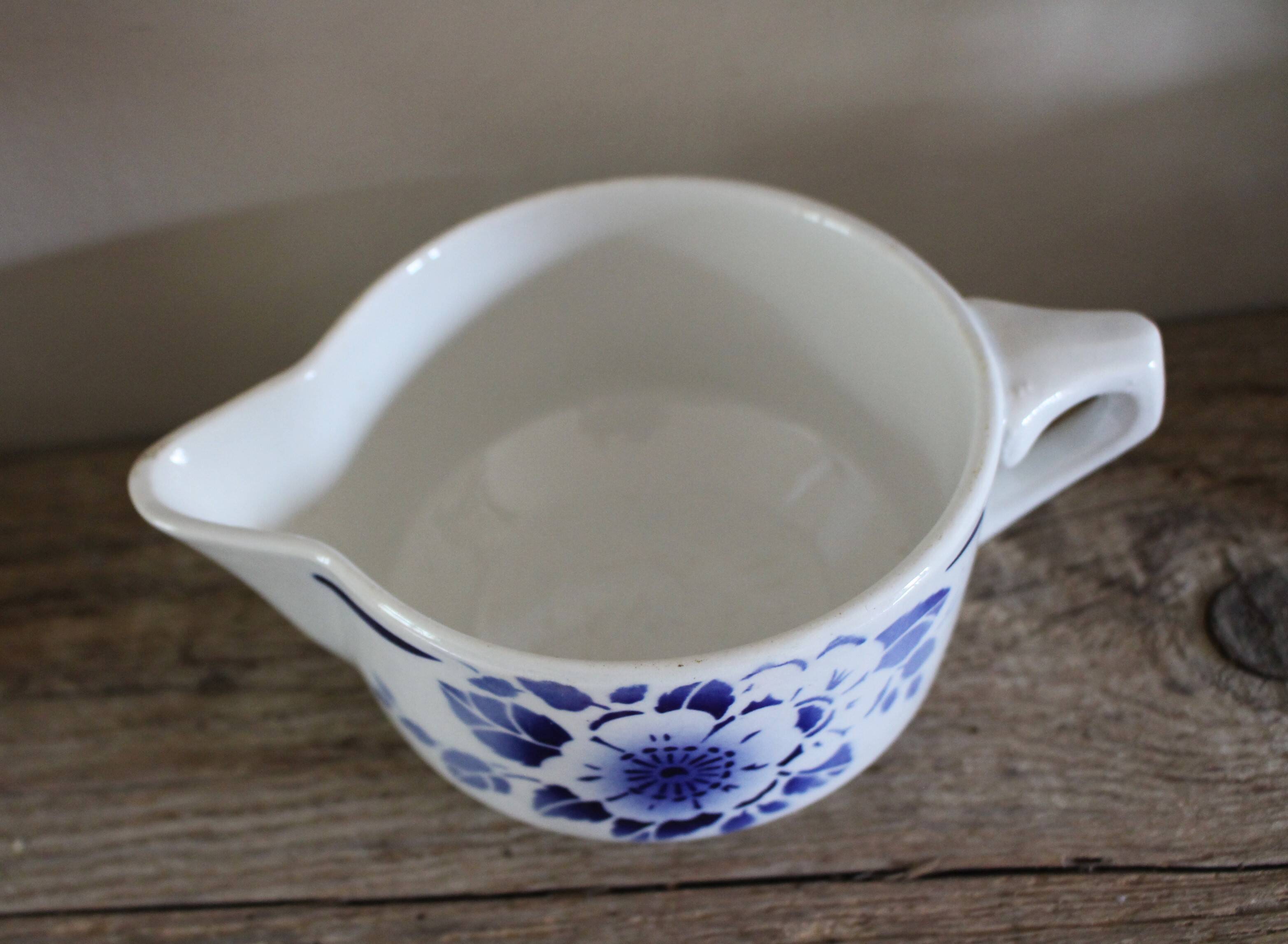 Blue Flower Sauce Boat Saint Amand Art Deco
