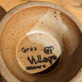 4 tasses Mazagrans en grès artisanal