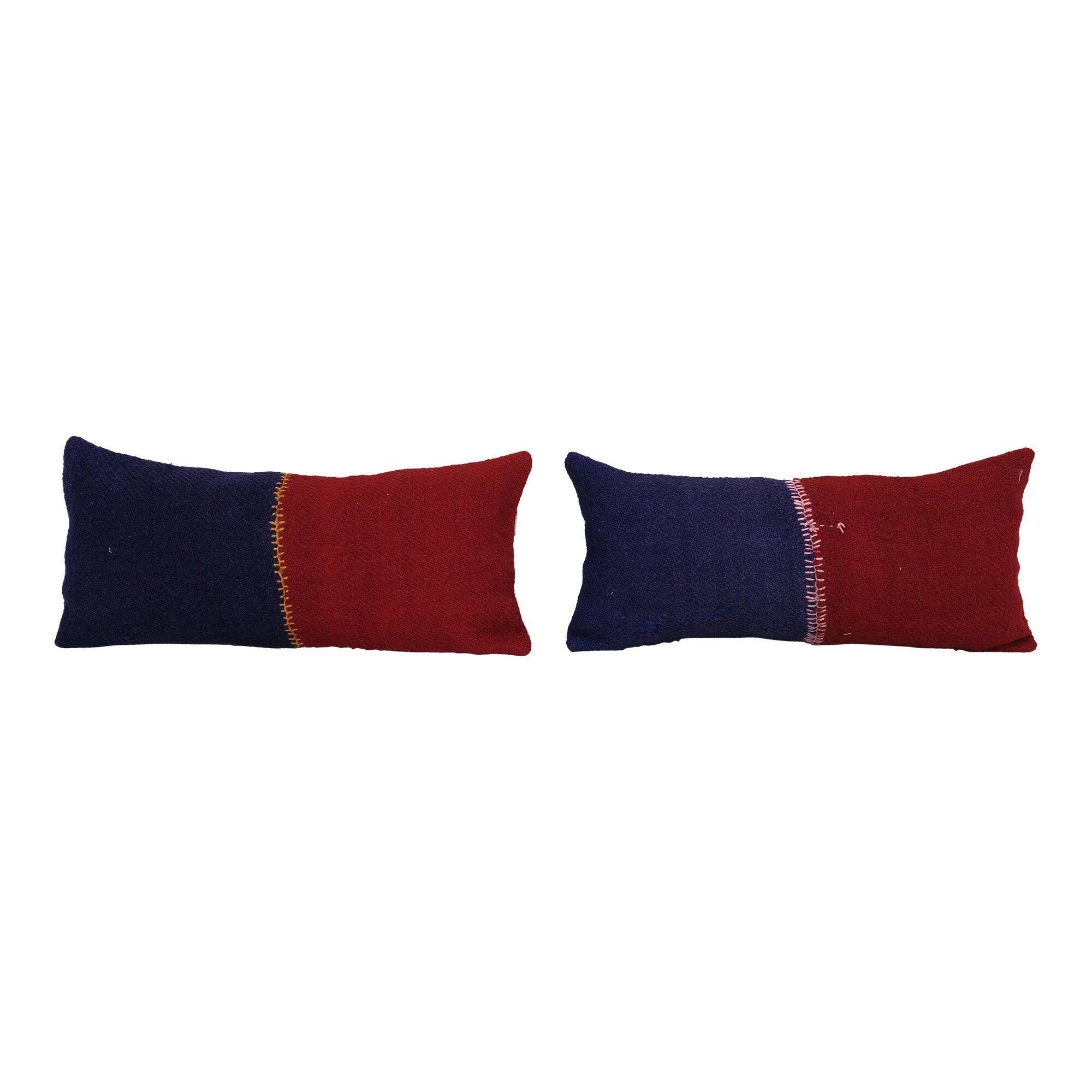 Set of 2 vintage kilim cushion covers 51x25 cm