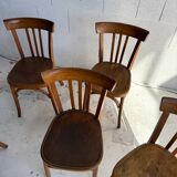 6 Bistro Chairs 1950s Baumann Style 1950s