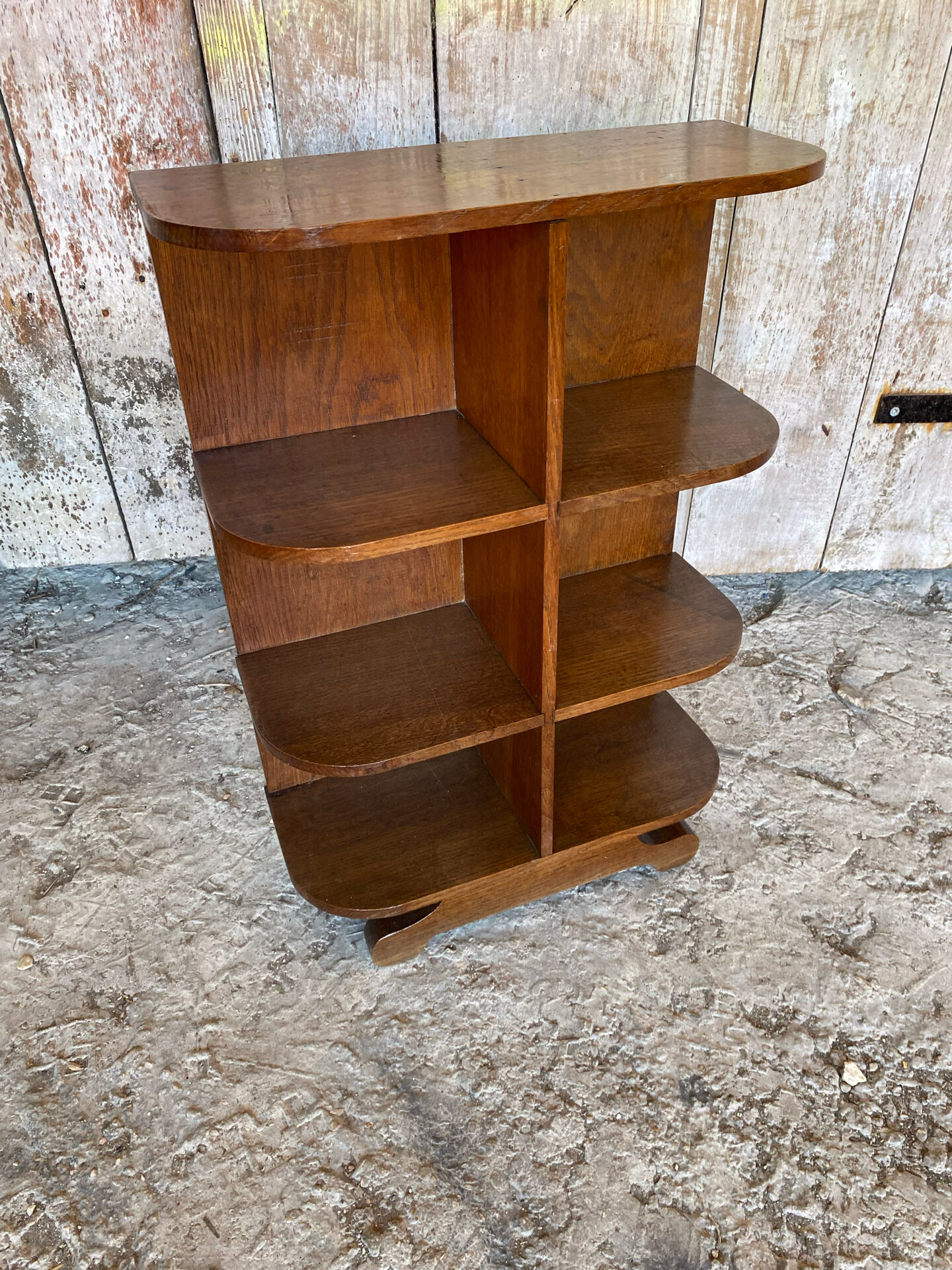 Shelf antique furniture art deco oak wood 1920s 1930s vintage