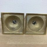 Pair of plexiglass and brass candlesticks by Estrid Ericson, vintage