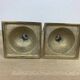 Paire de bougeoirs plexiglas et laiton Estrid Ericson, vintage