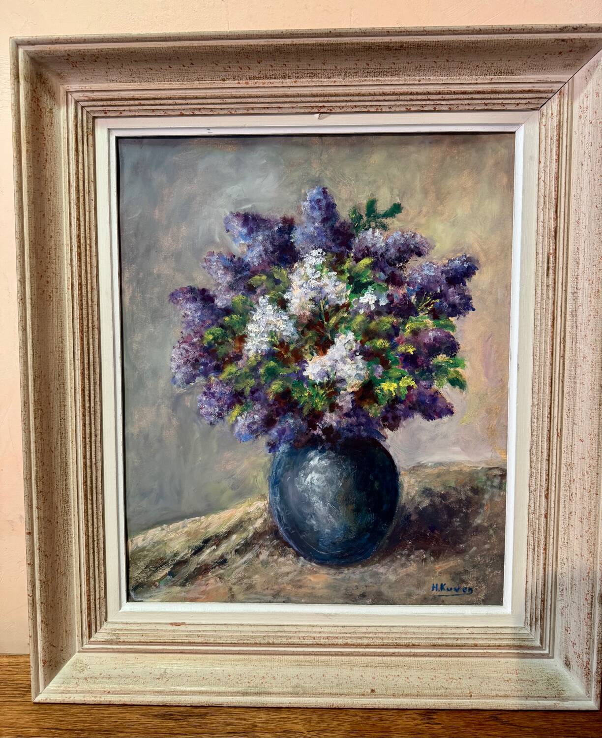 Painting Still Life with Lilacs 20th Century