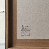 Pastel landscape under glass signed Henri Marchal