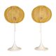 Pair of Bergboms B-024 mid-century modern table lamps, 1960s, Sweden.
