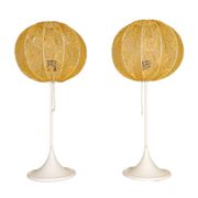 Pair of Bergboms B-024 mid-century modern table lamps, 1960s, Sweden.