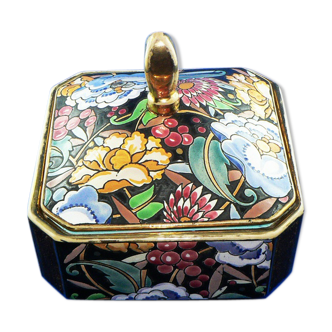 Candy box in earthenware Boch Brothers Kéramis Raymond Chevalier circa 1935