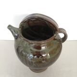 Pitcher gargoulette in enamelled sandstone