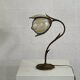 Lampe de bureau antique en fonte et patte de verre