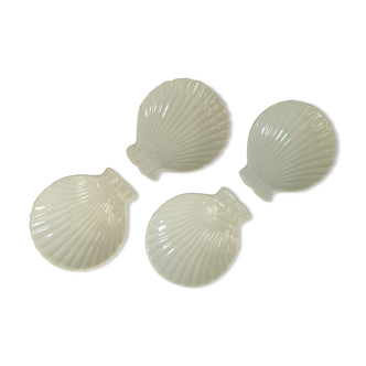 4 scallop shell cups