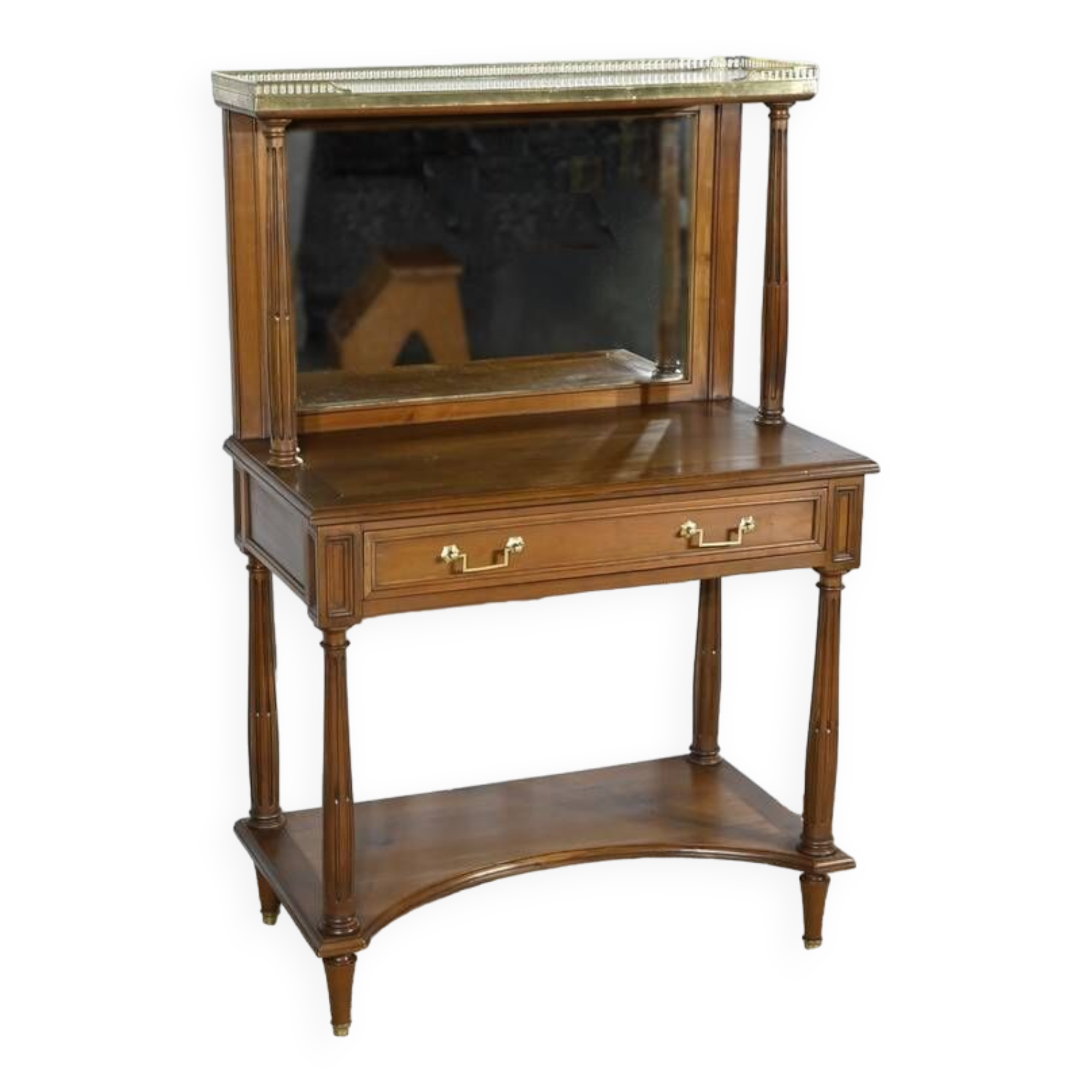 Cherrywood console table, Louis XVI style, late 19th century