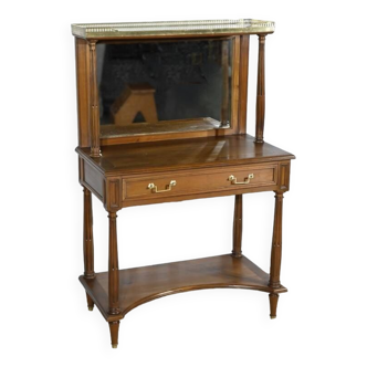 Table console en merisier, style Louis XVI, fin XIXème