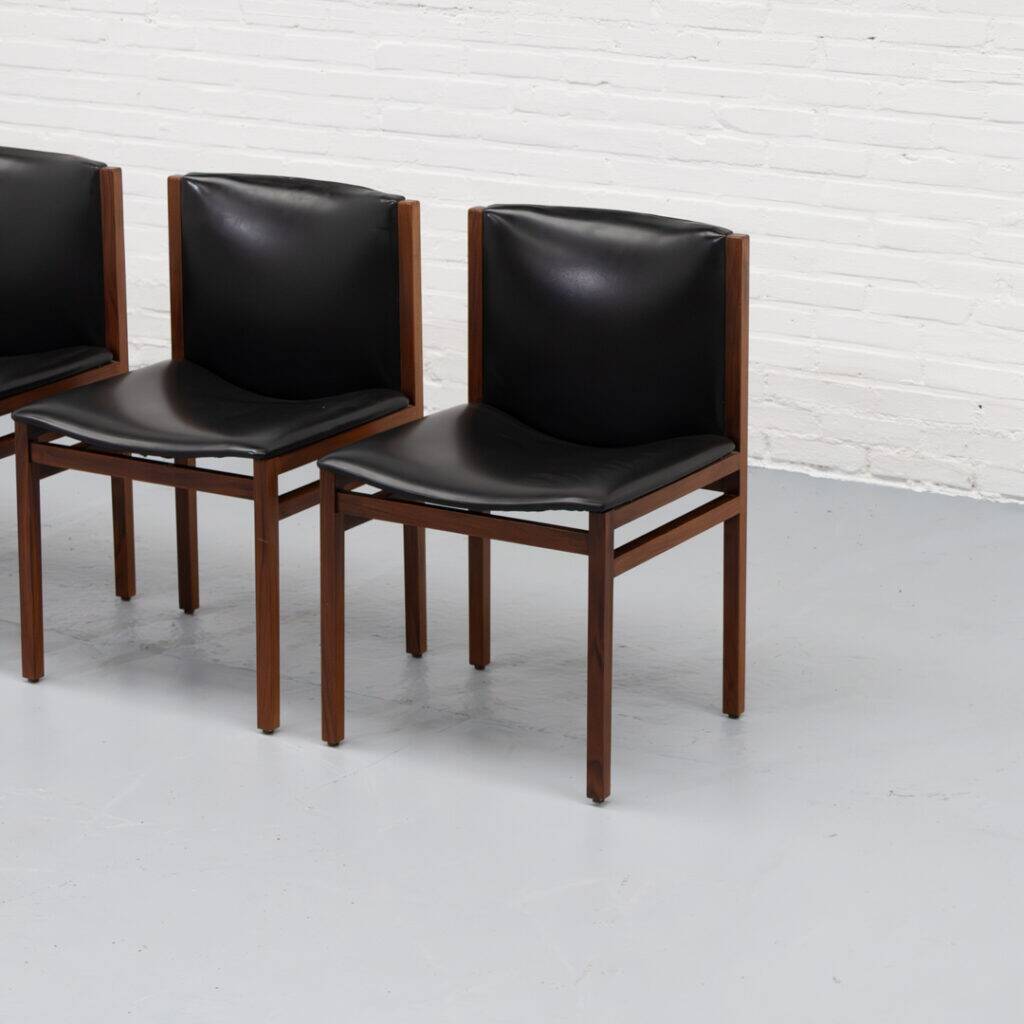 Italian Dining chair set by Tito Agnoli