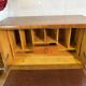 Art Deco Vintage 1930s Burr Walnut Bureau Display Cabinet Fall Front