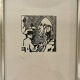 Ensemble de six linogravure art deco